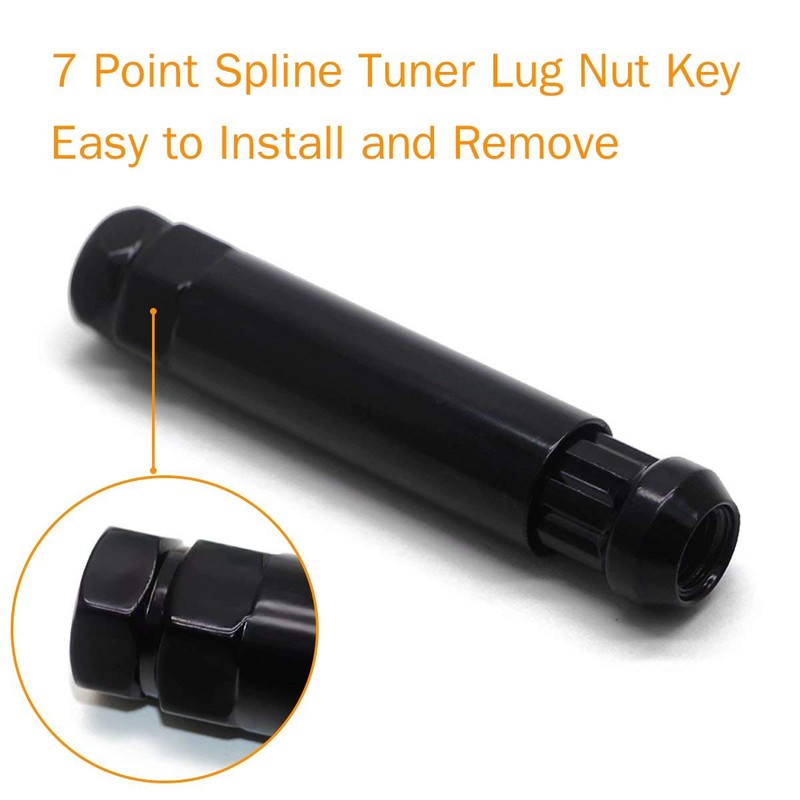 GAsupply 14x2 Lug Nuts Black, 32pcs M14x2.0 Spline Lug Nuts