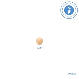 1/2 inch Wooden Balls, Bag of 100 Unfinished Round Wood Balls, Hardwood Birch, Small Marble Size Balls, for Crafts and DIY Projects, 1/2 inch Diameter. by Woodpeckers