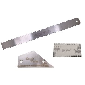 TUOREN Luthiers Tool Kit Guitar Neck Notched Straight Edge String Action Gauge Ruler String Height Gauge Fret Rocker Set Up Tool for Guitar Fretboard and Frets Set of 3