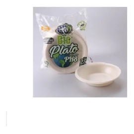 500 Platos Pozoleros Biodegradables Fecula De Maiz                                                                                                    