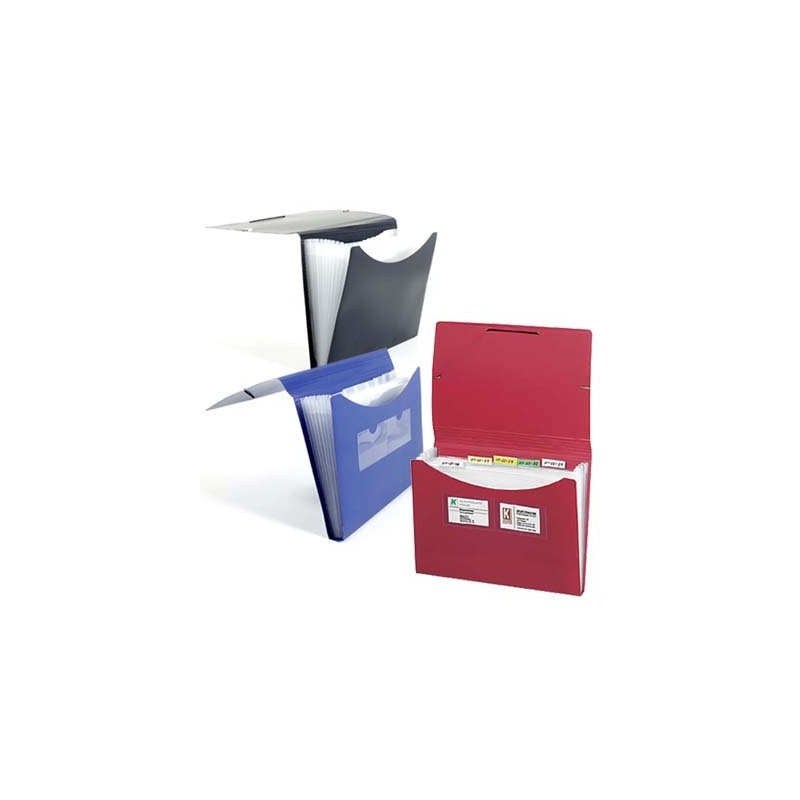 FolderSys 70005-88 Expanding Folders 7 Compartments Bordeaux