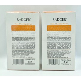 Sadoer 2 x SADOER Deep Cleansing Mask Moisturizing Restorative Daub-Vitamin C-20pcs