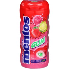 Mentos Gum - Red Fruit Lime - Sugarfree (Pack of 10)
