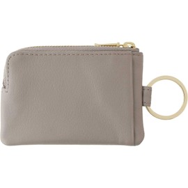 SLIP-ON Key Pouch, Mini Greige OSL-2002-GGE Genuine Leather, Key Case, Accessory Case