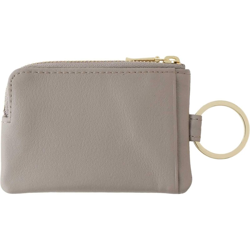SLIP-ON Key Pouch, Mini Greige OSL-2002-GGE Genuine Leather, Key Case,
