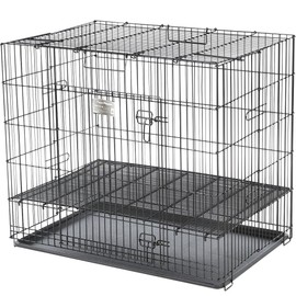 ProSelect Puppy Playpens with Plastic Pan - Small, Black 36"L x 24"W x 30"H; Medium, Black 36"L x 36"W x 30"H; Large, Black 48"L x 48"W x 30"H