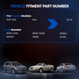 SYKRSS 157318 Air Conditioner AC Compressor with Clutch Compatible with Toyota Yaris L4 1.5L GAS, 2007-2012