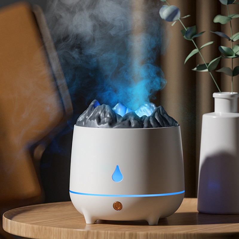 Volcano Aroma Diffuser 400ML Fine Misting Low Noise Flame Humidifier