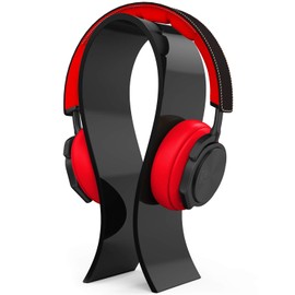 AmoVee Acrylic Headphone Stand Gaming Headset Holder/Hanger, Extra Thick - Black
