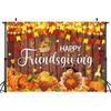 Happy Friendsgiving Banner Backdrop 7x5FT Fall Maple Leaves Harvest Pumpkin