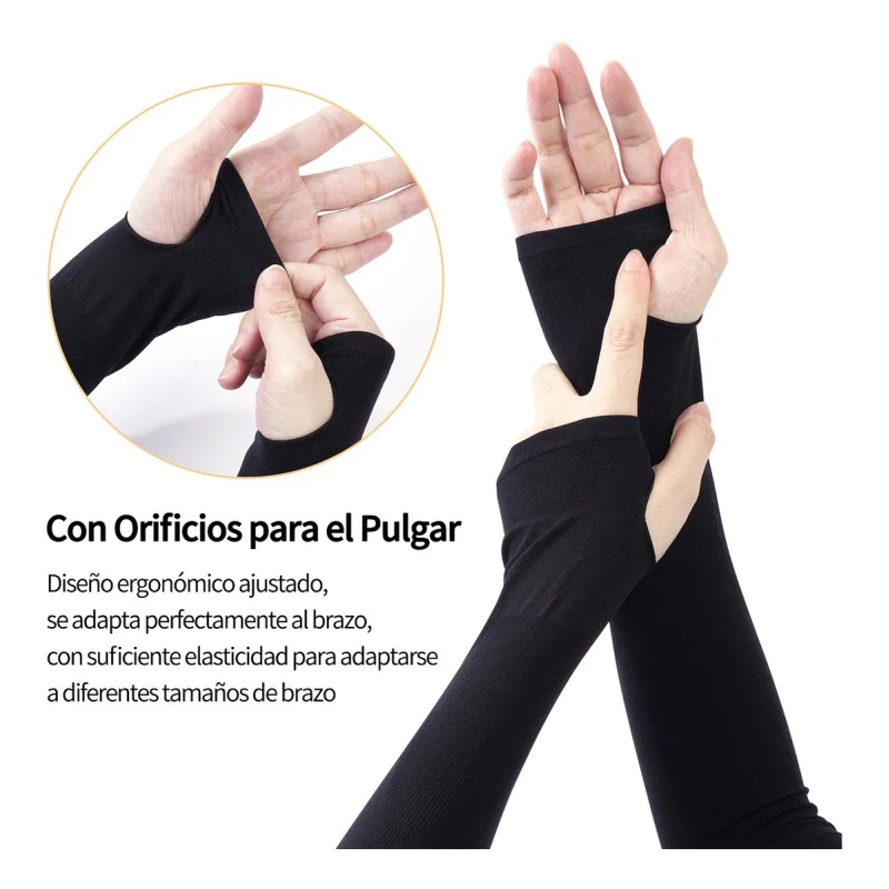 Mangas Protectoras Para Brazos Protección Solar Uv,3 Pares