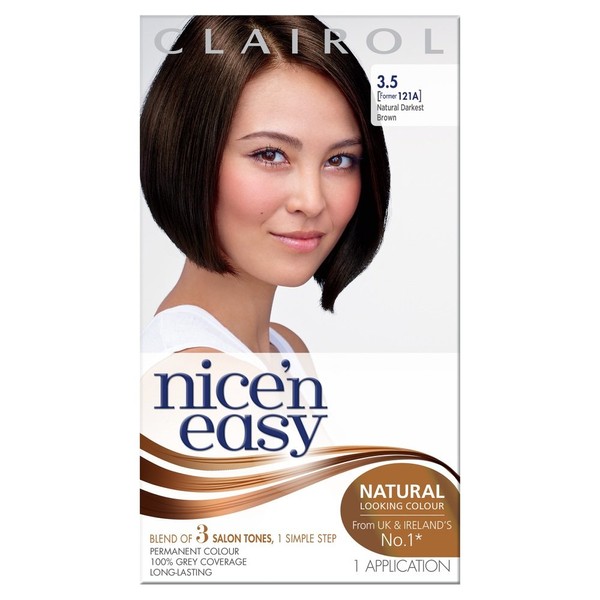 Clairol Nice 'n Easy Permanent Hair Colour - 121A Natural Darkest Brown by Nice'n Easy