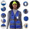 AYKRM Blue Women Hi Vis Vests blue High Visibility Reflective