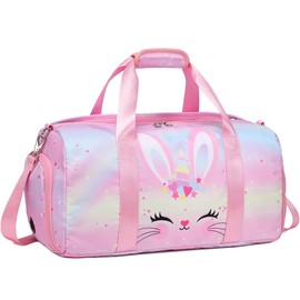 Dance Bag for Girls Water Resistant Travel Duffle Bag for Girls Carry On Bag for Sports Gym Bag with Shoes Compartment