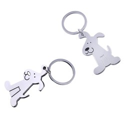 2 Piece Cute Dogs Keychain for Dog Lovers Animal Lover Set Lovely Pet Gift Key Ring Car Key Collar Bag Accessories for Girls Women Men Boys