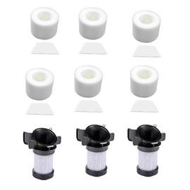 for Shark IONFlex DuoClean Cordless Ultra-Light Vacuum IC205 IF200 IF201 IF202 IF203Q IF205 IF251 IF252 IR100 IR101 IR70 Filter Set, 3 HEPA, 6 Foam and Felt, XPREMF100 XPSTMF100