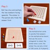 Diompirux Wooden Montessori Multiplication Board, Children's Learning Multiplication Table, Learning