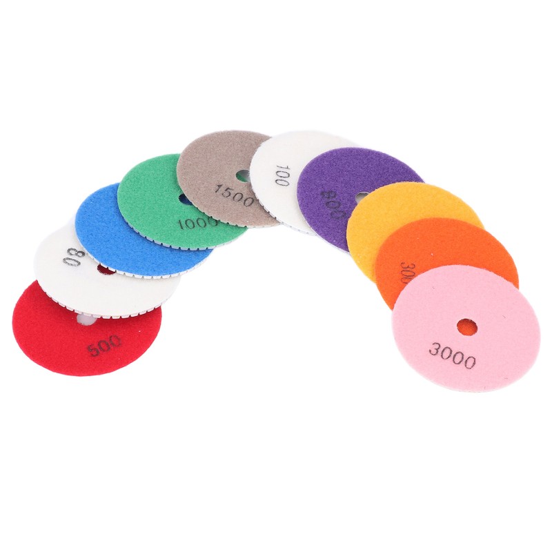 11Pcs/Set Diamond Polishing Pads Sanding Abrasive Disc with Backer Pad