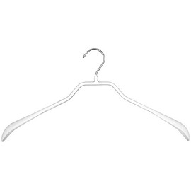 Mawa by Reston Lloyd BodyForm Series Non-Slip Space-Saving Clothes Hanger for Jackets, Suits and Coats, 16 1/2", Style 42/L, 1-Each, White