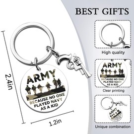 Army Gifts for Men Funny US Army Keychain Navy Veteran Gifts for Men Veteran Gift for Dad Grandnpa Friends Uncle Retirement Birthday Thanksgiving Christmas Gift Military Keyring
