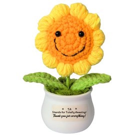 TTOVEN Teaching Assistant Gifts,TA Gifts Positive Sunflower Doll Crochet,TA Appreciation Gifts,Thank You Teacher Presents,Birthday,Christmas,Graduation Presents