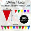 GrassVillage MEGA VALUE Multicolour Bunting – 164ft (50m) Long with