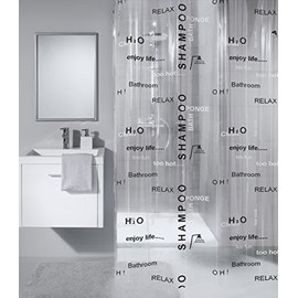 Meusch Lengua 2172926305 Shower Curtain 180 x 200 cm Black