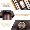 Bronze Post Light 2 Packs, Hardwired Anti-Rust Exterior Light Fixture