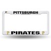 Pittsburgh Pirates Baseball Raised Letter White Plastic License Plate Frame