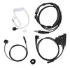 Throat Mic Earpiece 7.1mm Plug with Finger PTT Portable for