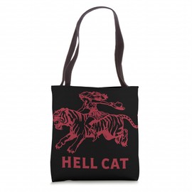 Vintage Hell Cat Art Retro Tiger Graphic Aesthetic Tote Bag