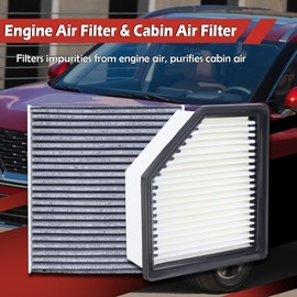 16546-6RA0A Engine Air Filter and 27277-6RC0A Cabin Air Filter kit Compatible with 2021-2025 Nissan Rogue 1.5L 2.5L Replaces 165466RA0A 272776RC0A CF12552 27277-5NA1A
