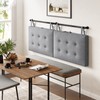 HAUSOURCE Wall Mount Headboard with USB Port for Queen Size