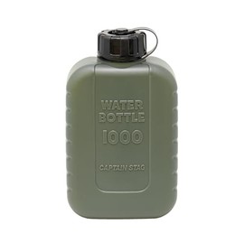 Captain Stag UE-2043 Lagoon Water Bottle, Poly Tank, Water Bottle, 33.8 fl oz (1000 ml), Graduated Olive, Made in Japan