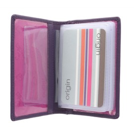 Mala Leather Origin Collection Leather Credit Card Holder- RFID Protection 610_5 Purple