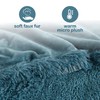 Codi Fuzzy Shaggy Fur Electric Blanket Throw | Teal 50x60