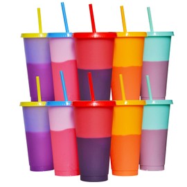 Yisituo 24oz color changing cups (10, Farbenfroh)