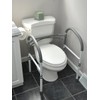 Vaunn Deluxe Folding Safety Toilet Rail, Adjustable and Foldable Toilet