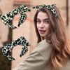 Yonchic 2-Piece Leopard Print Wide Headbands for Women & Girls,