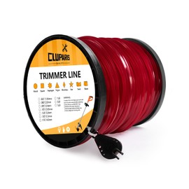 Cluparis 3-Pound Heavy Duty Square Trimmer Line .155-inch-by-292-ft Commercial String Trimmer Line in Spool, 0.155" Nylon Weed Eater String with Line Cutter（Red）
