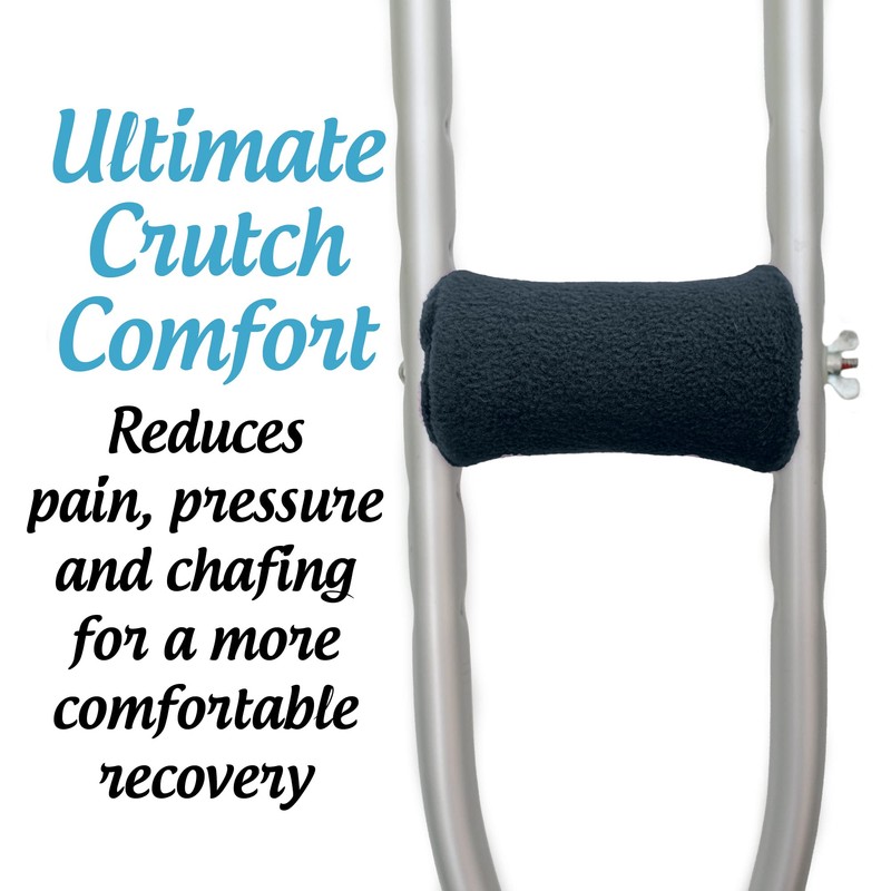 Universal Crutch Hand Grip Covers - Luxurious Soft Fleece with