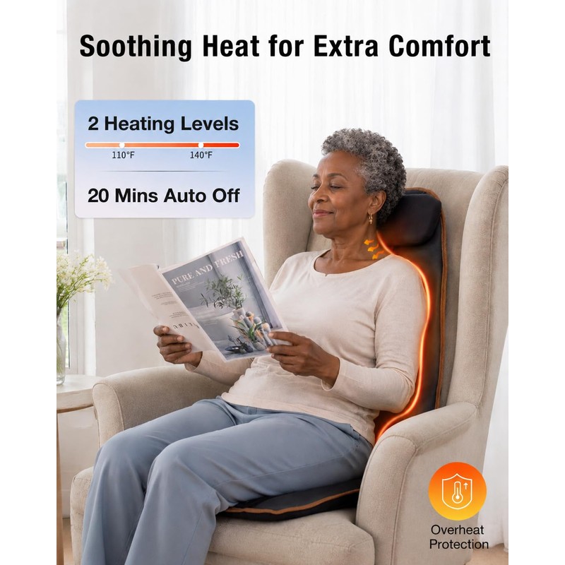 Massage Chair Pad with Heat, Vibration Massage Seat Cushion