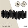 Umbra Sticks Wall-Mounted Coat Rack Rail Hook with 5 Retractable