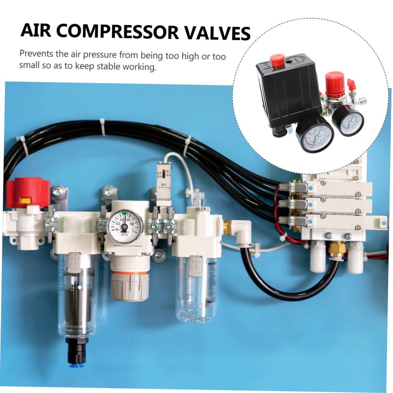 Tofficu 1 Set Air Compressor Control Valves Air Compressor Four-hole