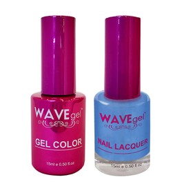 WAVEGEL Soak-Off Gel & Nail Lacquer Matching Duo Set - Princess Collection - #65 Night Star I 0.5 Oz