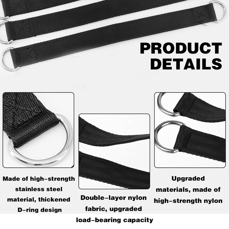 4 Pack Hammock Straps and Tree Swing Straps Heavy Duty