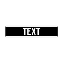 Funschilder.de Colourful Name Plate, Individually Designed Fun Sign, Aluminium Number Plate Made in Germany, 520 x 110 mm