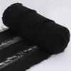 RIBBOOO 3 Rolls Black Chiffon Ribbon 1 inch× 5 Yards