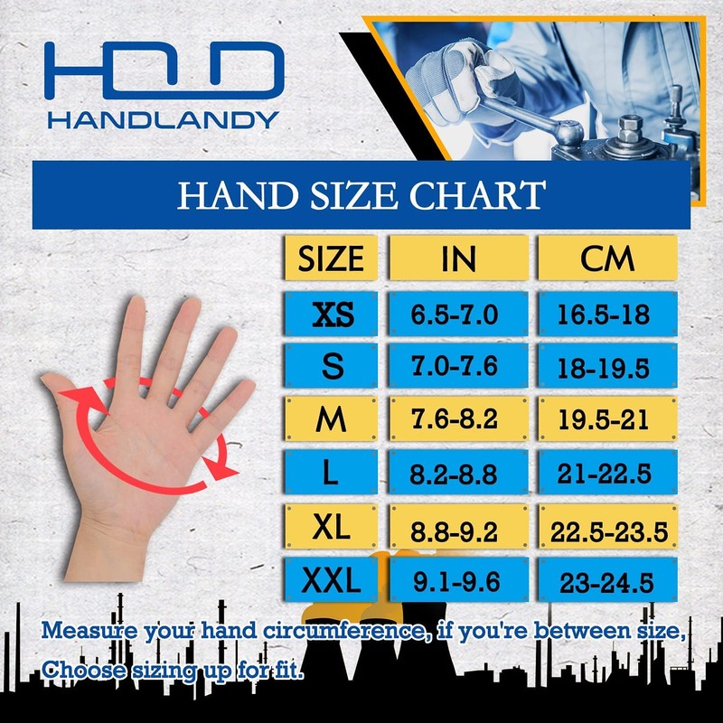 HANDLANDY Work Gloves Mens & Women, Utility Safety Mechanic Working