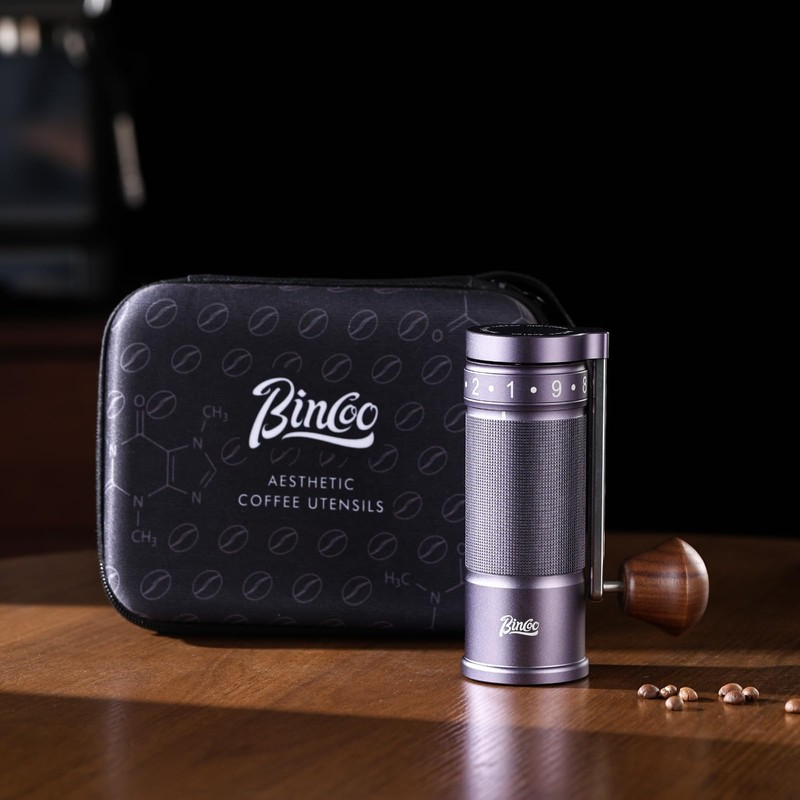 Manual Coffee Grinder with Foldable Handle, Conical Burr Coffee Grinder